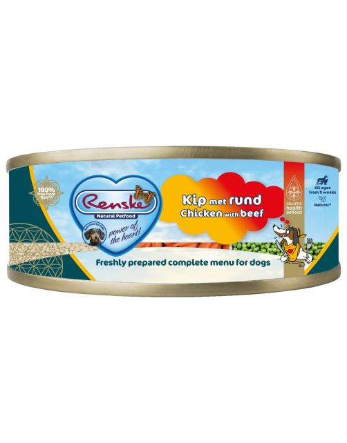 Renske Vers Kip met Rund - Blik 95 gram